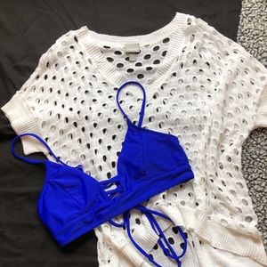 White Swim Cover Up Top